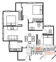 华宇秋水长天3室2厅1卫户型图