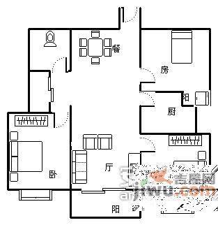 阳光100城市广场3室2厅2卫138㎡户型图