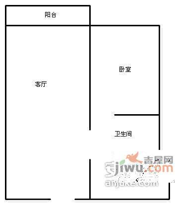 阳光100城市广场1室1厅1卫64㎡户型图