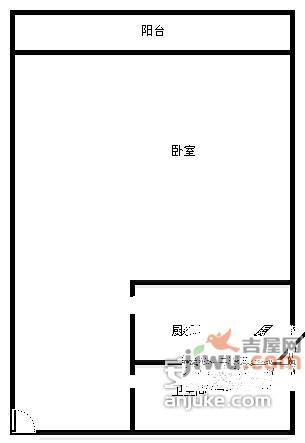 阳光100城市广场1室0厅1卫50㎡户型图