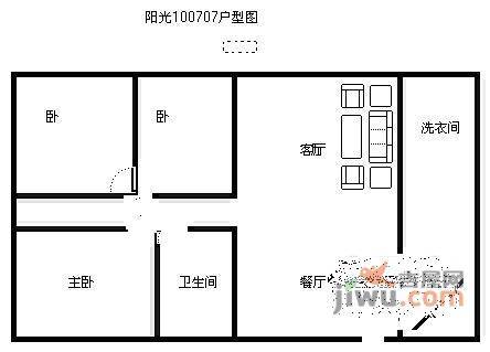 阳光100城市广场3室2厅2卫138㎡户型图