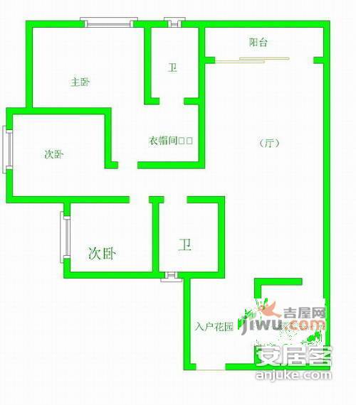 光华风和日丽3室2厅2卫124㎡户型图