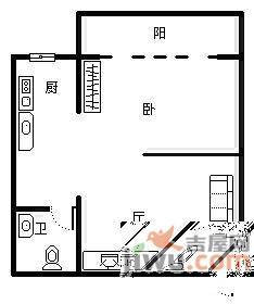 光华风和日丽1室0厅1卫41㎡户型图