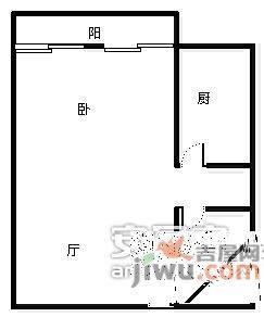 光华风和日丽1室1厅1卫47㎡户型图