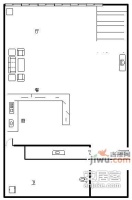 同创国际1室1厅2卫47㎡户型图