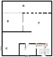 奔力乡间城1室1厅1卫65㎡户型图