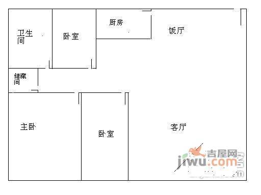 朵力名都3室2厅2卫120㎡户型图