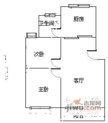 朵力名都2室2厅1卫86㎡户型图