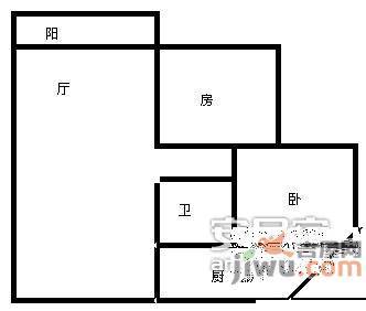 锦天康都2室2厅1卫101㎡户型图