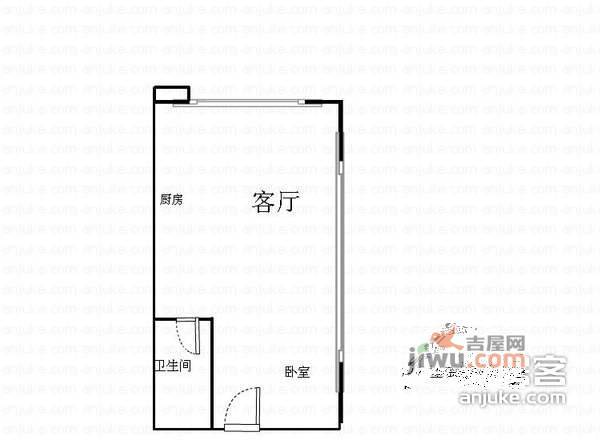 钱塘玫瑰湾1室1厅1卫69㎡户型图