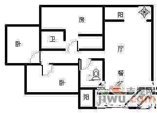 融侨苹果城3室2厅2卫91㎡户型图