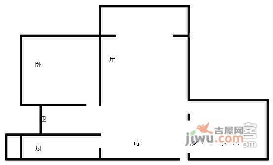 融侨苹果城2室2厅1卫85㎡户型图