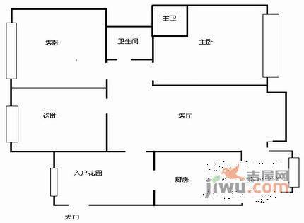 爱加丽都3室2厅2卫144㎡户型图