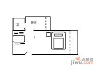 帝豪巴南印象1室1厅1卫56㎡户型图