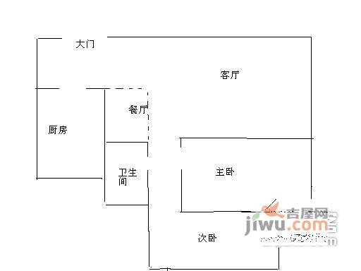 春晖花园2室2厅1卫81㎡户型图