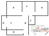 春晖花园3室1厅1卫98㎡户型图