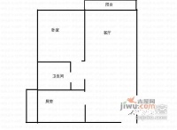 光华阳光水城一期1室2厅1卫57㎡户型图