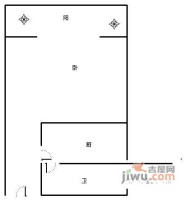 光华阳光水城一期1室0厅1卫38㎡户型图