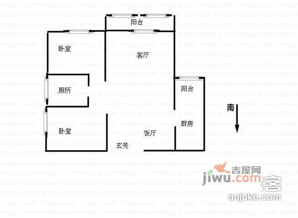 复地上城3室2厅2卫145㎡户型图