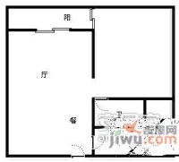 融汇国际温泉城1室2厅1卫68㎡户型图