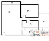曦圆云岭2室2厅1卫92㎡户型图