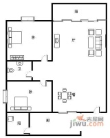 岭秀锦园2室2厅1卫91㎡户型图