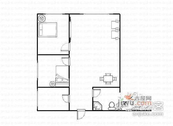 北城绿景2室2厅1卫99㎡户型图