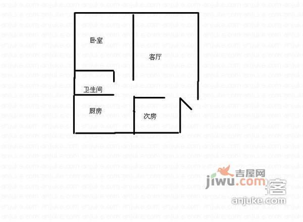 明佳园小区2室2厅1卫76㎡户型图