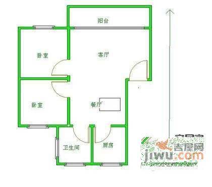 五九小区2室1厅1卫户型图