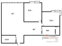 金都会2室2厅1卫57㎡户型图