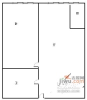 金沙国际1室1厅1卫48㎡户型图