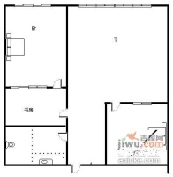金沙国际2室1厅1卫户型图
