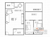 珠江彩世界2室1厅1卫67㎡户型图