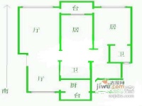 香山花园3室2厅2卫122㎡户型图