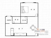 星河港都1室1厅1卫54㎡户型图