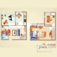 玛雅上层2室2厅2卫100㎡户型图
