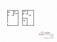 玛雅上层2室1厅1卫90㎡户型图