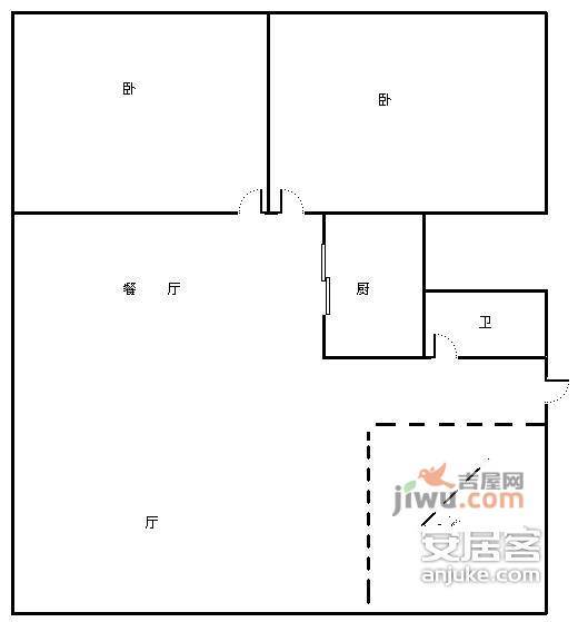 宏声公寓3室2厅2卫户型图