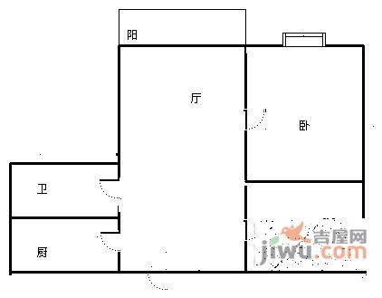 巨东青春华庭2室1厅1卫67㎡户型图