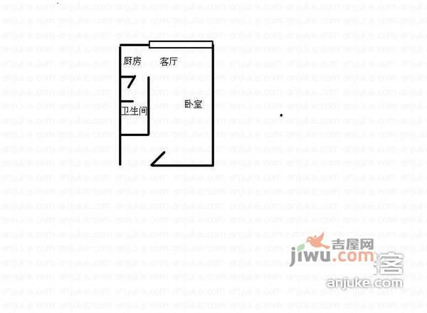 巨东青春华庭1室0厅1卫35㎡户型图