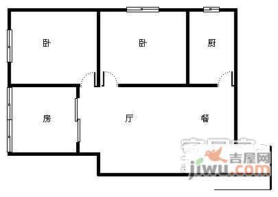 武陵路小区3室1厅1卫93㎡户型图