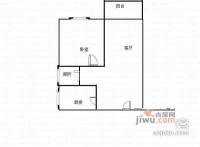 金科10年城1室1厅1卫57㎡户型图