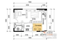 协能枫馨丽园2室1厅1卫59㎡户型图