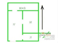 协能枫馨丽园1室1厅1卫53㎡户型图