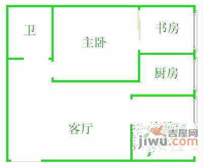 平安家园2室1厅1卫52㎡户型图