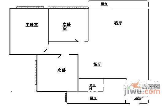 平安家园3室2厅1卫户型图