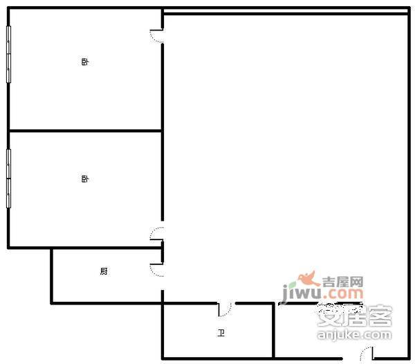 友谊村2室2厅1卫户型图