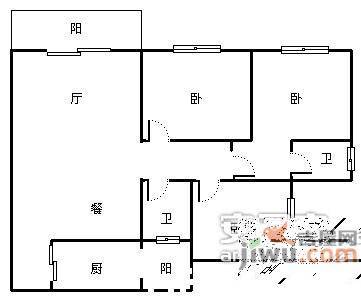 丽锦雅舍3室2厅2卫126㎡户型图