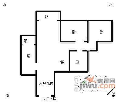 中交丽景2室1厅1卫户型图