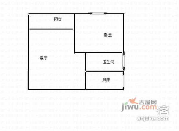 兰湖天1室1厅1卫150㎡户型图